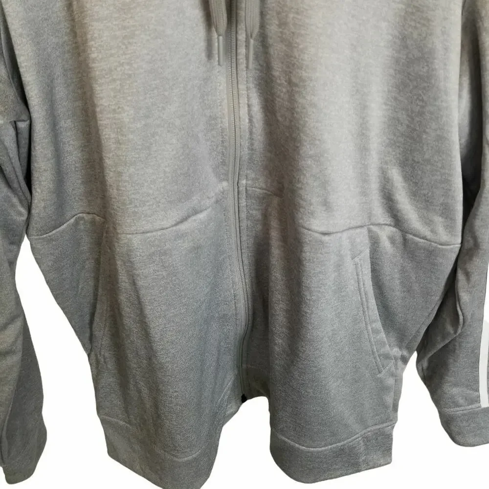 Adidas Mens Three Stripe Hoodie Sweatshirt Full Zip Jacket Sz L Gorpcore Active